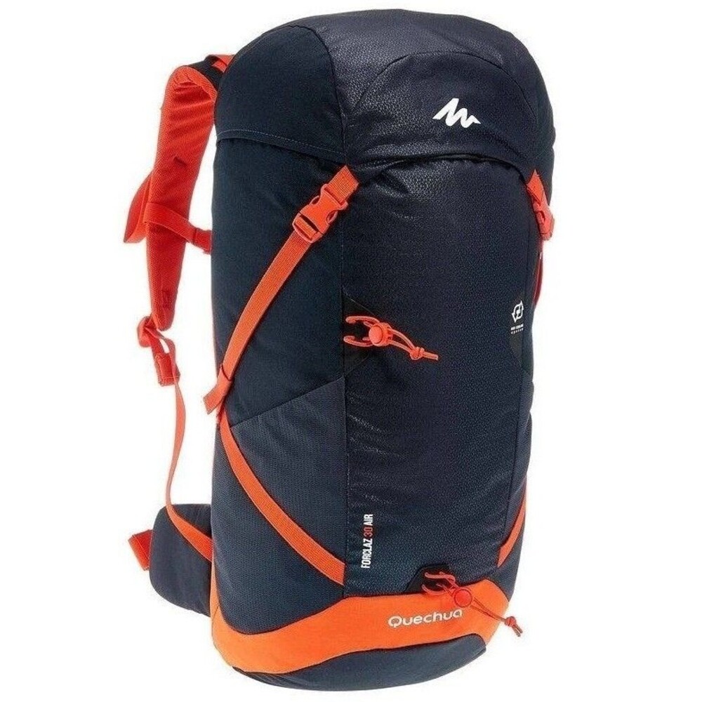 Quechua forclaz  Air 30 litres backpack  , rucksack with rain cover orange black